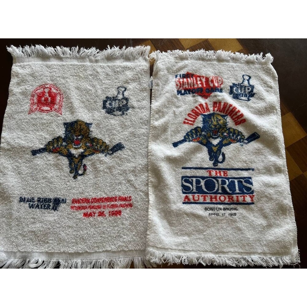 Rare Lot of 1996 Playoff Rally Towels Florida Panthers  Apr 17 May 1996 NHL VTG